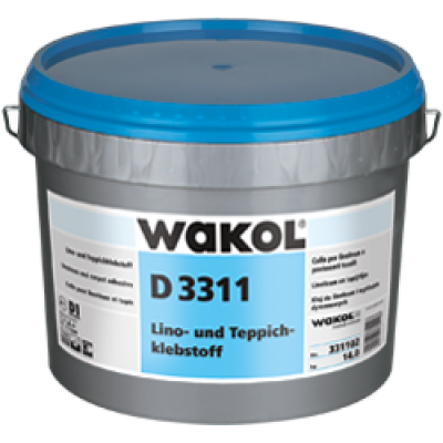Клей Wakol D 3311 для лінолеуму та текстильних покриттів 14кг
